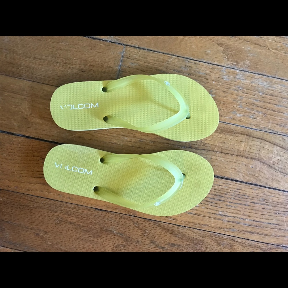 Yellow flip flops